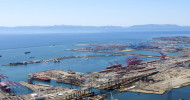 Ships backed up outside US ports pumping out pollutants as they idle