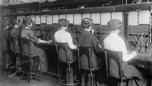 information technology outsourcing Your next help desk call may go to rural America not urban India. (Photo/Library of Congress)Telephone operators 1917