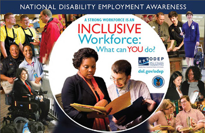 NDEAM 2012 poster - celebrating the work of Americans with disabilities