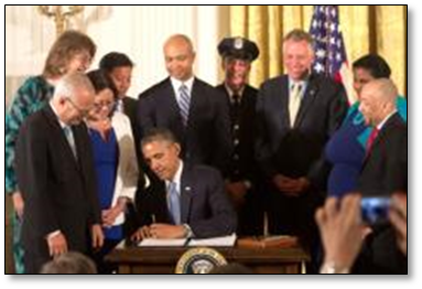 President Obama signed an executive ord prohiniting discrimination against LBGT employees iby private federal contractor