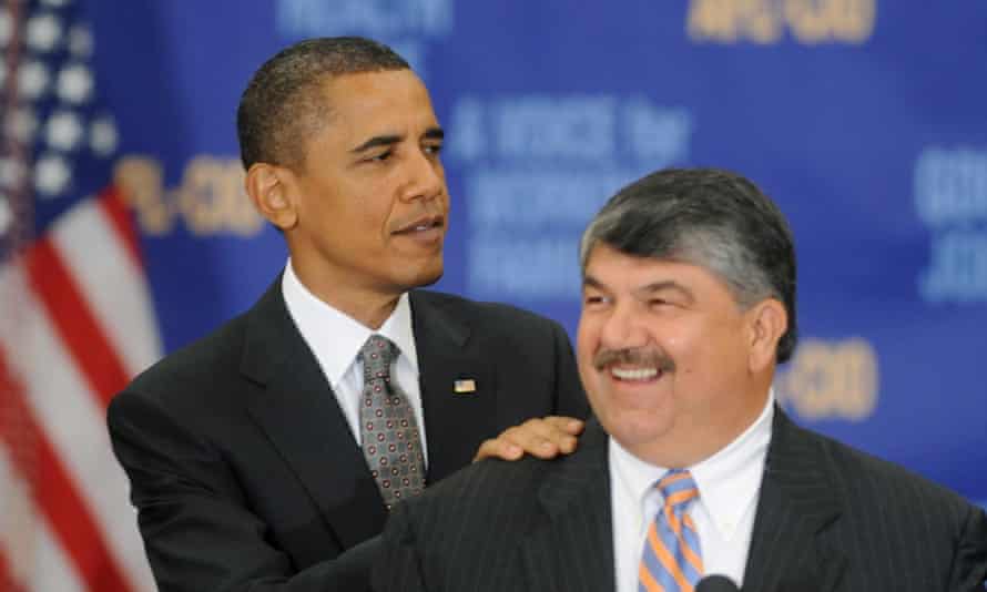 Trumka with Barack Obama in 2010.